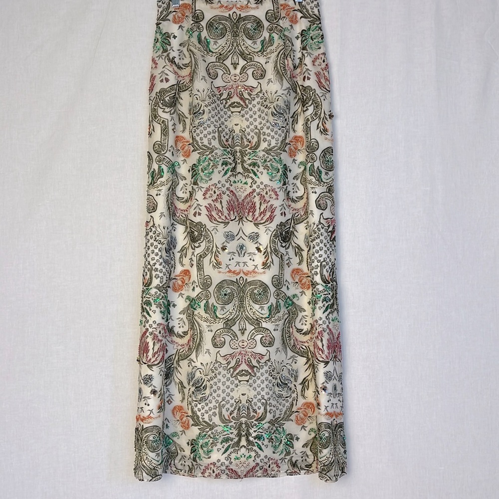 Vintage Victoria Royal Ltd Silk skirt beaded